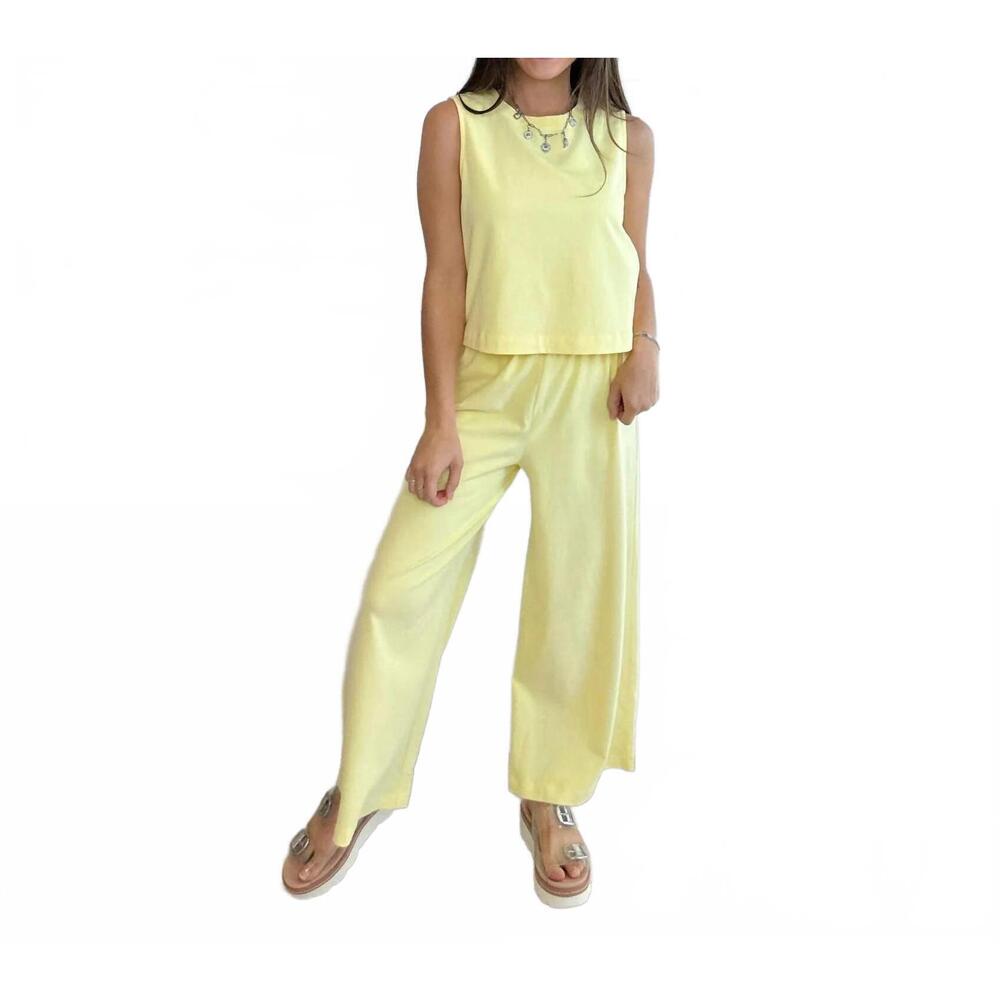 NEW MAC & ME cozy soft stretch pull-on pant in yellow